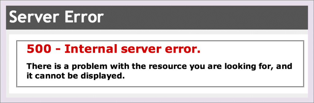 a graphic on WordPress 500 internal server error