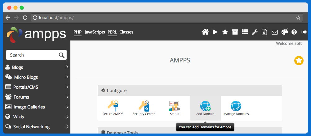 ampps-home-and-dashboard