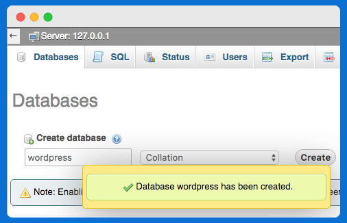 wordpress-database-is-created