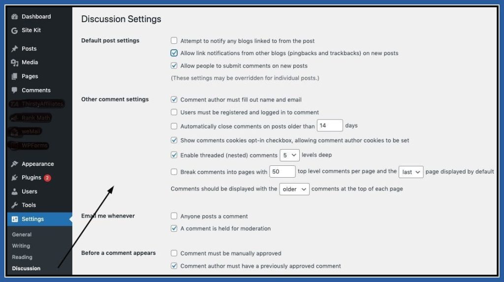 Configure Commenting Policy