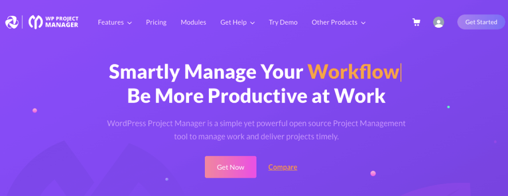 WordPress Project Manager plugin homepage