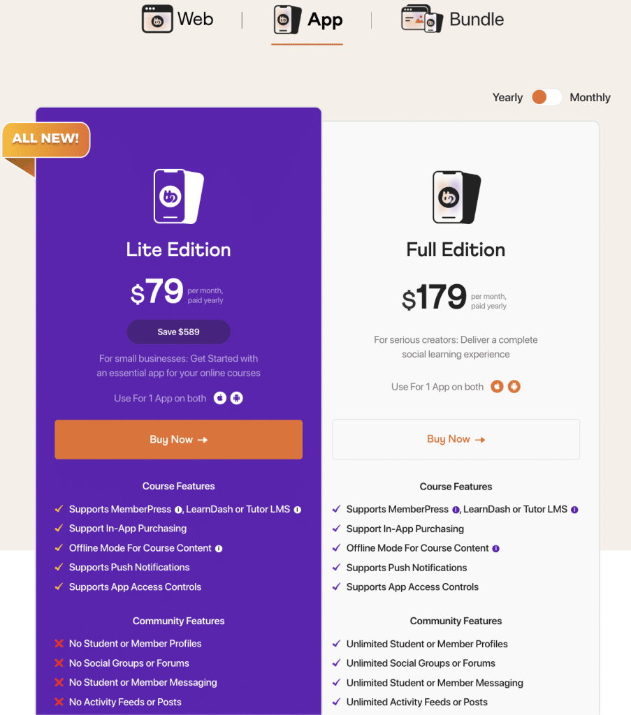 buddyboss app pricing in 2025
