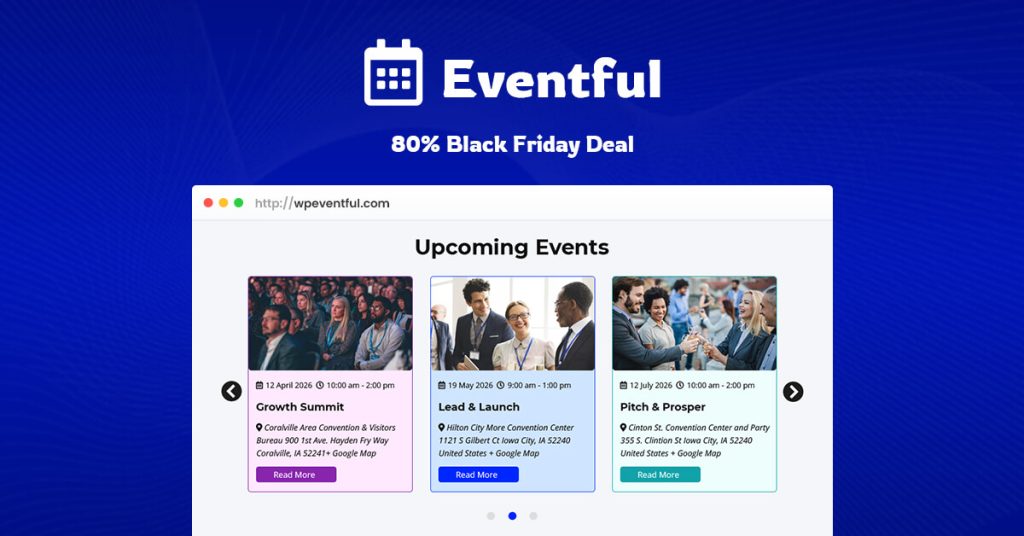 Eventful – Event Showcase Addon for The Events Calendar